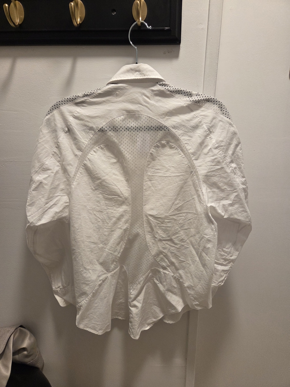 Junya Watanabe Comme des Garçons White Perforated Button-Up Shirt - Picture 2 of 7